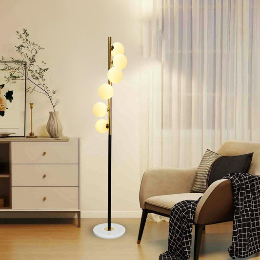 Prosper Modern Designer Floor Lamp with Marble Base 3 Light Mode for Living Room| Bedroom