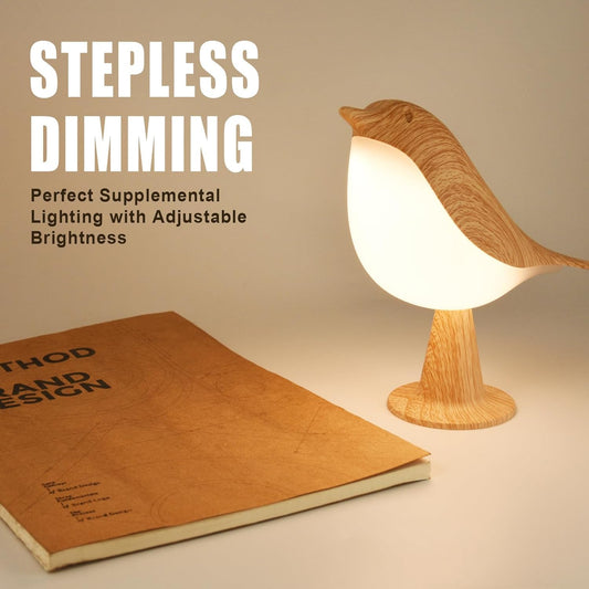 Desk Lamp, Cute Bird Light Cordless Lamp with 3 Color Temperature and Touch Sensor,Kids Night Light with Rechargeable Battery