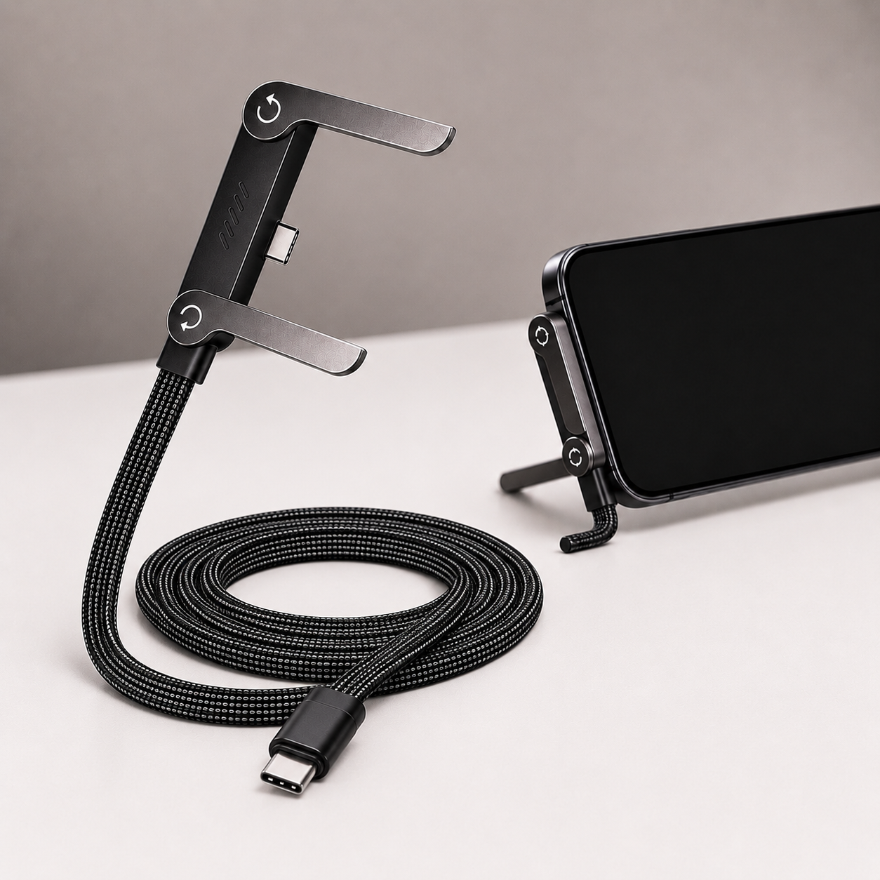 Dockline Pro Type-C Fast Charging Cable with Mobile Stand