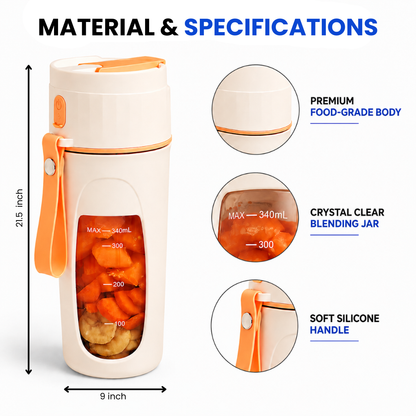 SnapBlend Portable Smoothie Blender- Orange