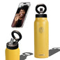 Melbify | Sipper Water Bottle with Magnetic Tripod | 750 ML| Melbipod Pink | Perfect for Creators On-the-Go Vlogging, Fitness, Travel | 3 Hour Hot & 6 Hour Cold | 7 Colors | BPA Free - Yellow