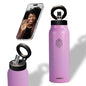 Melbify | Sipper Water Bottle with Magnetic Tripod | 750 ML| Melbipod Pink | Perfect for Creators On-the-Go Vlogging, Fitness, Travel | 3 Hour Hot & 6 Hour Cold | 7 Colors | BPA Free - Pink
