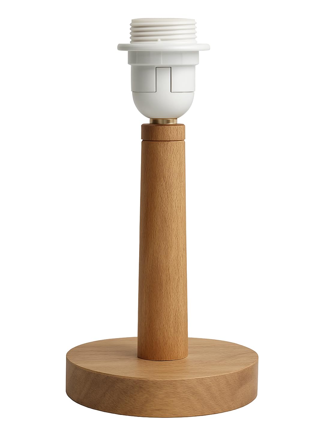 Modern Wooden Table Lamp with Fabric Shade | Warm Ambient Lighting for Bedroom, Living Room & Home Décor