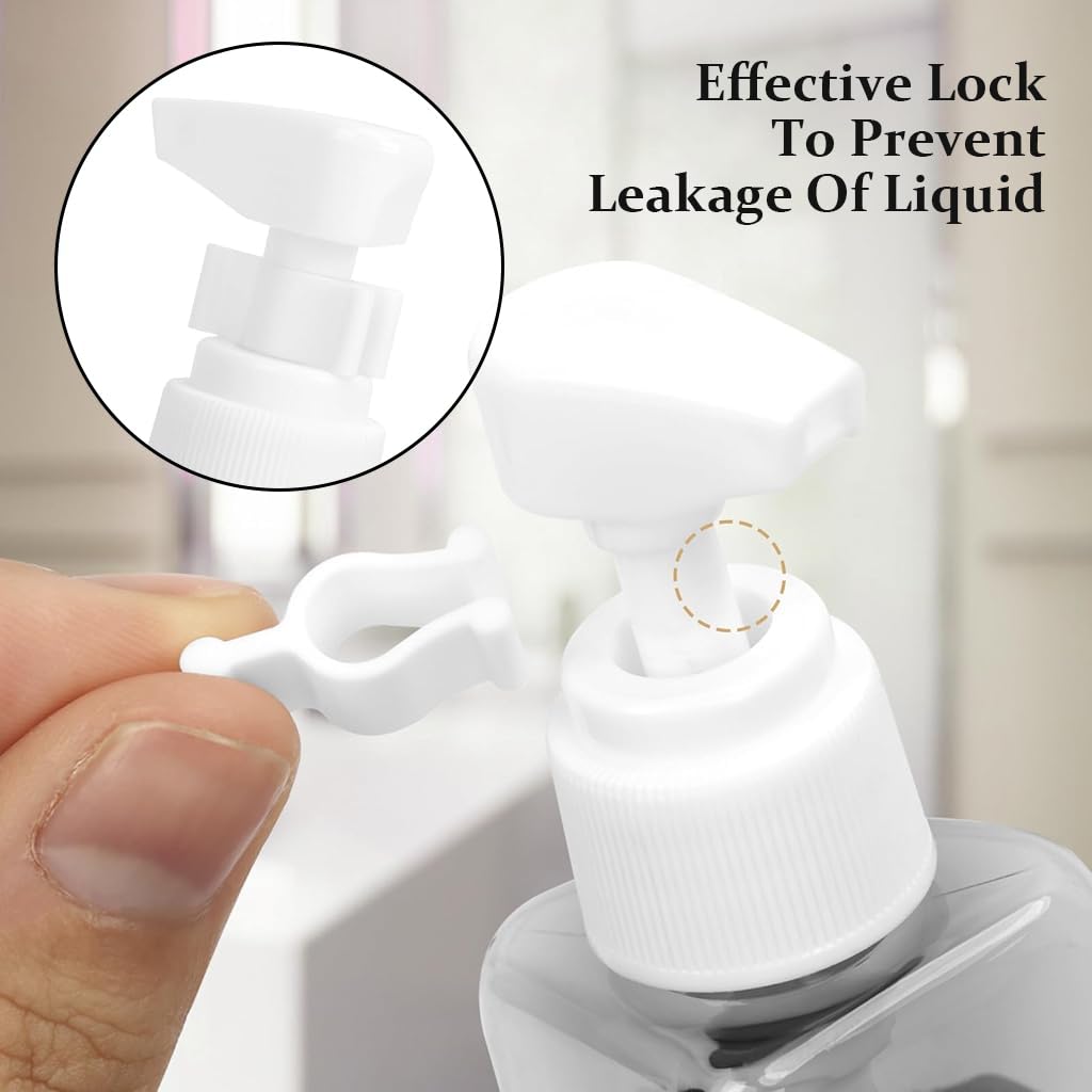 MAYCREATE 4 In 1 Travel Dispenser Bottle Kit, 50ml Leak-Proof | Easy Refilling, Secure Caps Help Reduce Spills, Durable Plastic, Compact Case, Travel Ready, Customer Care Support