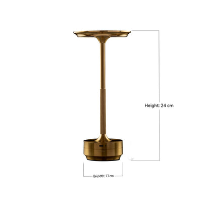 Wireless Aluminium LED Table Lamps with Modern Cool Lighting | Upto 13-14 Hrs 2500 mAh Rechargeable Batteries | Touch Dimmer Control