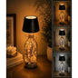 ANKRI Wireless Bottle Lamp LED 3 Colour Light Battery Desk Dimming Night Light Indoor Portable for Cafe Restaurant Home Living Room | 15 cm | Black | Long Lasting Battery - Pack of 1 Black