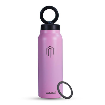 Melbify | Sipper Water Bottle with Magnetic Tripod | 750 ML| Melbipod Pink | Perfect for Creators On-the-Go Vlogging, Fitness, Travel | 3 Hour Hot & 6 Hour Cold | 7 Colors | BPA Free