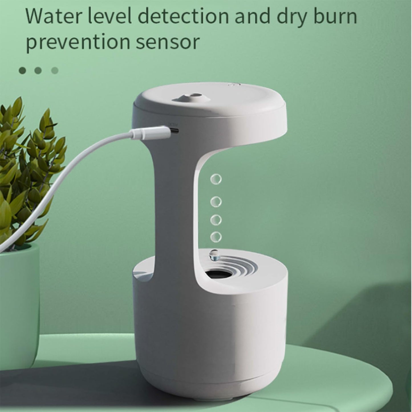 Plastic Antigravity Water Droplets Humidifier | Ultrasonic Essential Oil Diffuser For Home