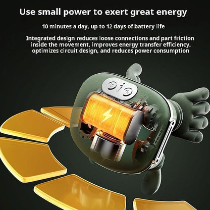 Bionic Heated Massager, Wireless Portable Shiatsu Neck and Back Massager, Electric Deep Tissue 4D Kneading Massage Simulated Human Hand Design for Pain Relief and Muscle Relax Massager
