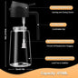 Misamo Enterprise 2-in-1 Oil Dispenser & Sprayer for Kitchen, 500ml, Black | 2-in-1 design delivers a fine mist spray or smooth pour for precise oil control while cooking, grilling, and baking.
