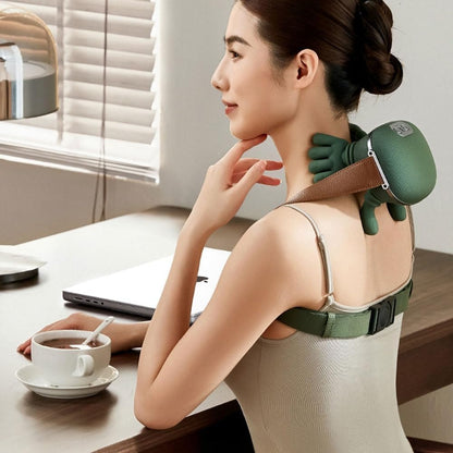 Bionic Heated Massager, Wireless Portable Shiatsu Neck and Back Massager, Electric Deep Tissue 4D Kneading Massage Simulated Human Hand Design for Pain Relief and Muscle Relax Massager