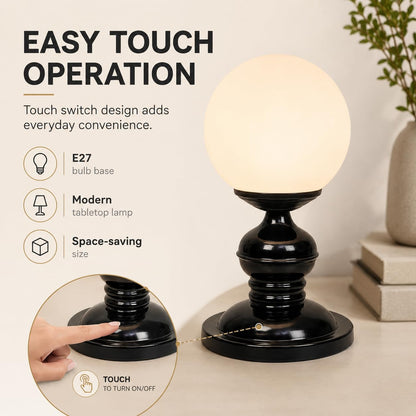 Moon Light Metal Table Lamps with Glass Shade for Home Décor, Bedrooms, Living Room, Gifting, Diwali Decoration