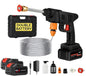 Cordless Portable Pressure Washer Gun 48V 12000mAh | Double Battery Wireless High Pressure Water Gun with Adjustable Nozzle & 5M Hose Pipe | Car Wash, Bike Cleaning & Outdoor Use