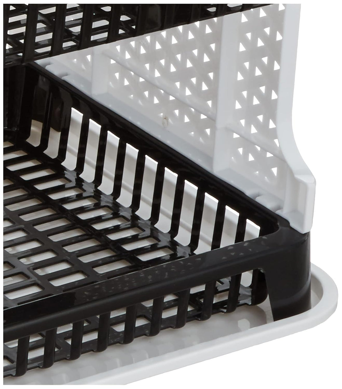 Amazon Brand - Solimo Plastic Dish Drainer, (Black, 51 cm * 33 cm * 27.2 cm)