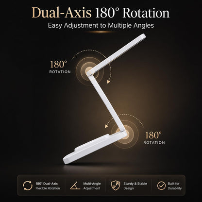 Fulminare Plastic LED Desk Lamp Dimmable Reading Table Lamp with USB Charging Port 3 Colour Mode,Touch Control Eye Caring, Desk for Study, Work (Pawn)