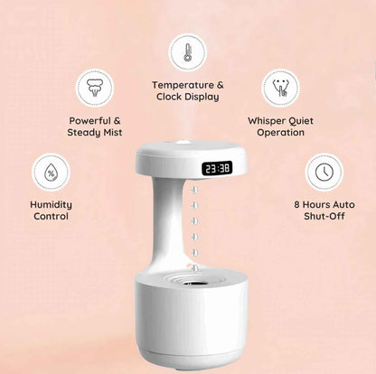 Plastic Antigravity Water Droplets Humidifier | Ultrasonic Essential Oil Diffuser For Home
