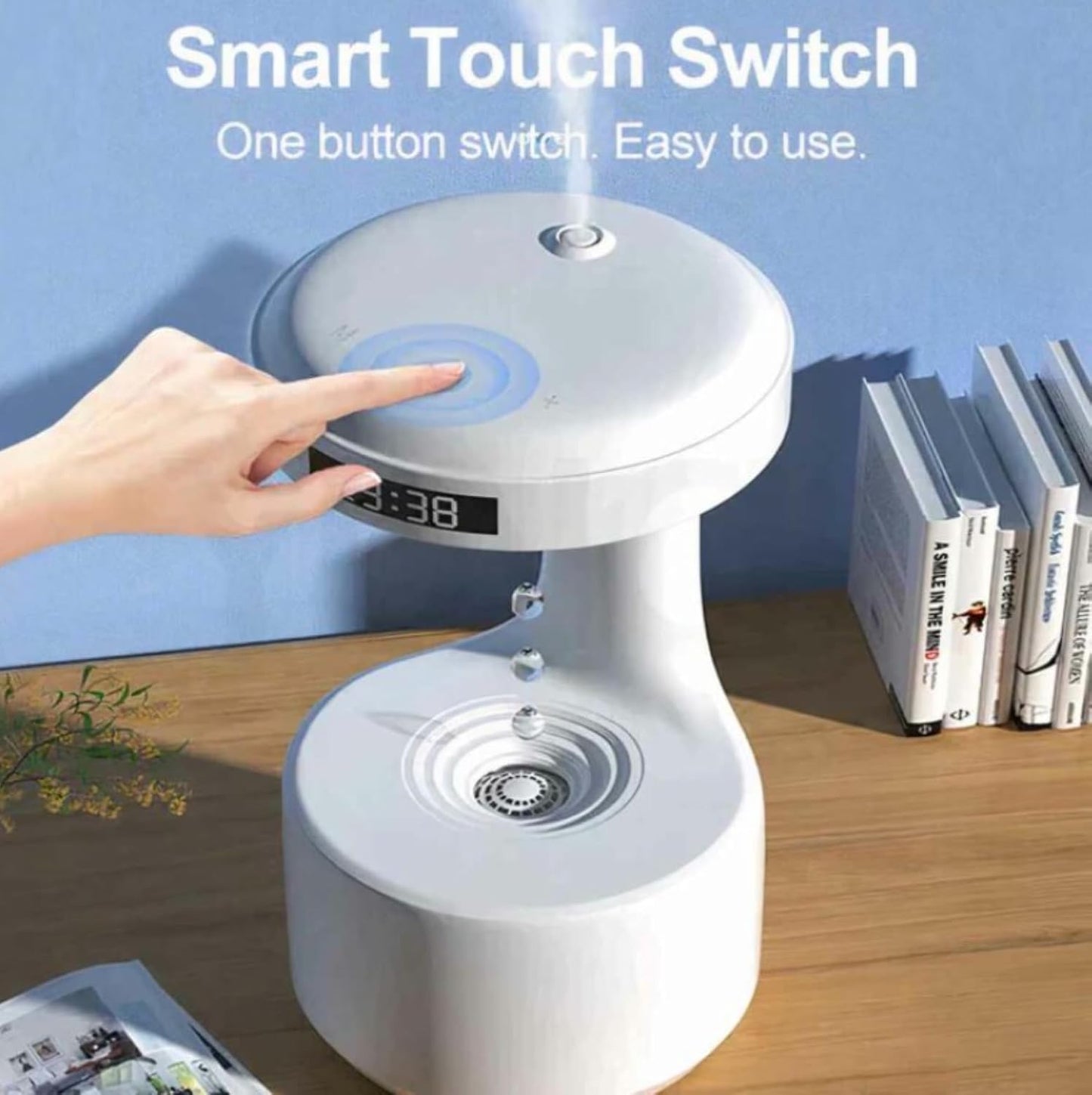 Plastic Antigravity Water Droplets Humidifier | Ultrasonic Essential Oil Diffuser For Home