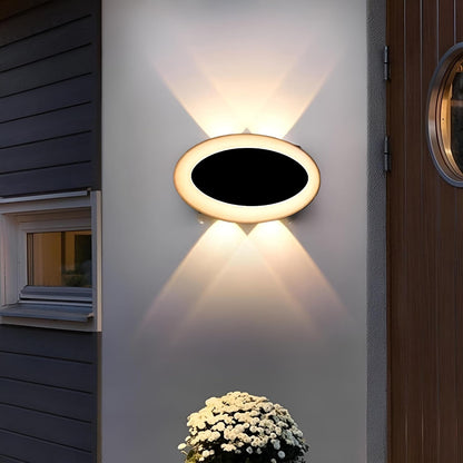 Aluminium LED Indoor/Outdoor Wall Light, IP-65 Rainproof & Shockproof Body. (2Up 2 Down Oval Warmwhite)
