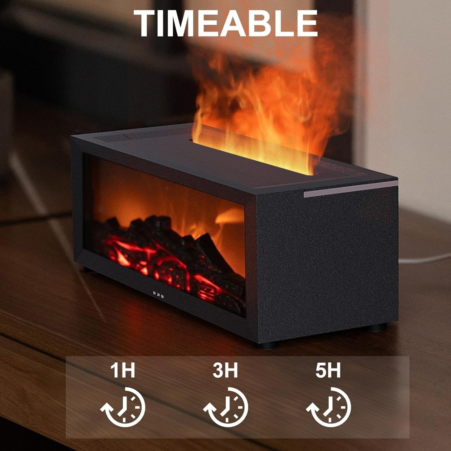 Fireplace Flame Diffuser, Aromatherapy Essential Oil Diffuser, Cool Mist Ultrasonic Aromatherapy Fragrant Oil Humidifier