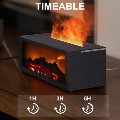 Fireplace Flame Diffuser, Aromatherapy Essential Oil Diffuser, Cool Mist Ultrasonic Aromatherapy Fragrant Oil Humidifier