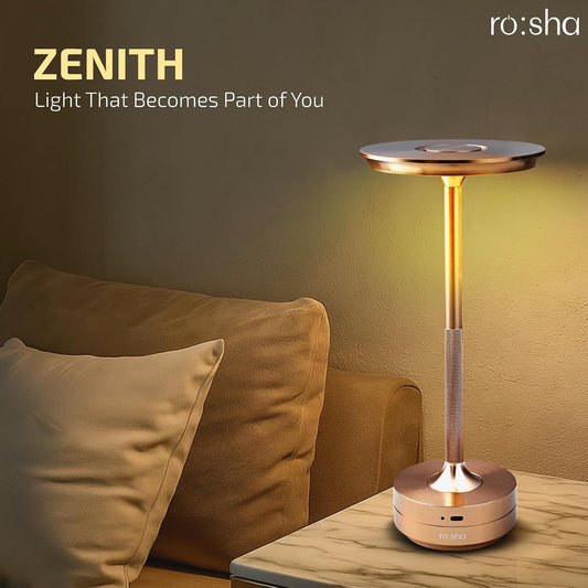Wireless Aluminium LED Table Lamps with Modern Cool Lighting | Upto 13-14 Hrs 2500 mAh Rechargeable Batteries | Touch Dimmer Control