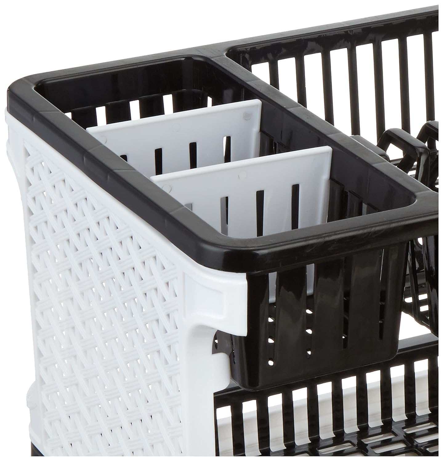 Amazon Brand - Solimo Plastic Dish Drainer, (Black, 51 cm * 33 cm * 27.2 cm)