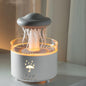Plastic Jellyfish Shape Rotating Essential Oil Diffuser Humidifier For Home & Office | Multi-Colour LED (5.5 x 7.5 Inches, White)