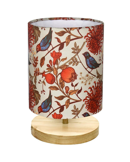 Small Pine Table Lamp-Wooden Bedside Lamp Simple Bedroom Light Linen Shade Mini Desk Lamp Nightstand Lamps