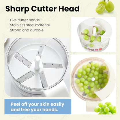 Electric Grape Peeling Machine, Garlic Peeling Machine, Automatic Peeler, Garlic Peeler Skin Remover Commercial Fruit Rechargeable Milk Tea Fruit Shop Special Equipment (White)