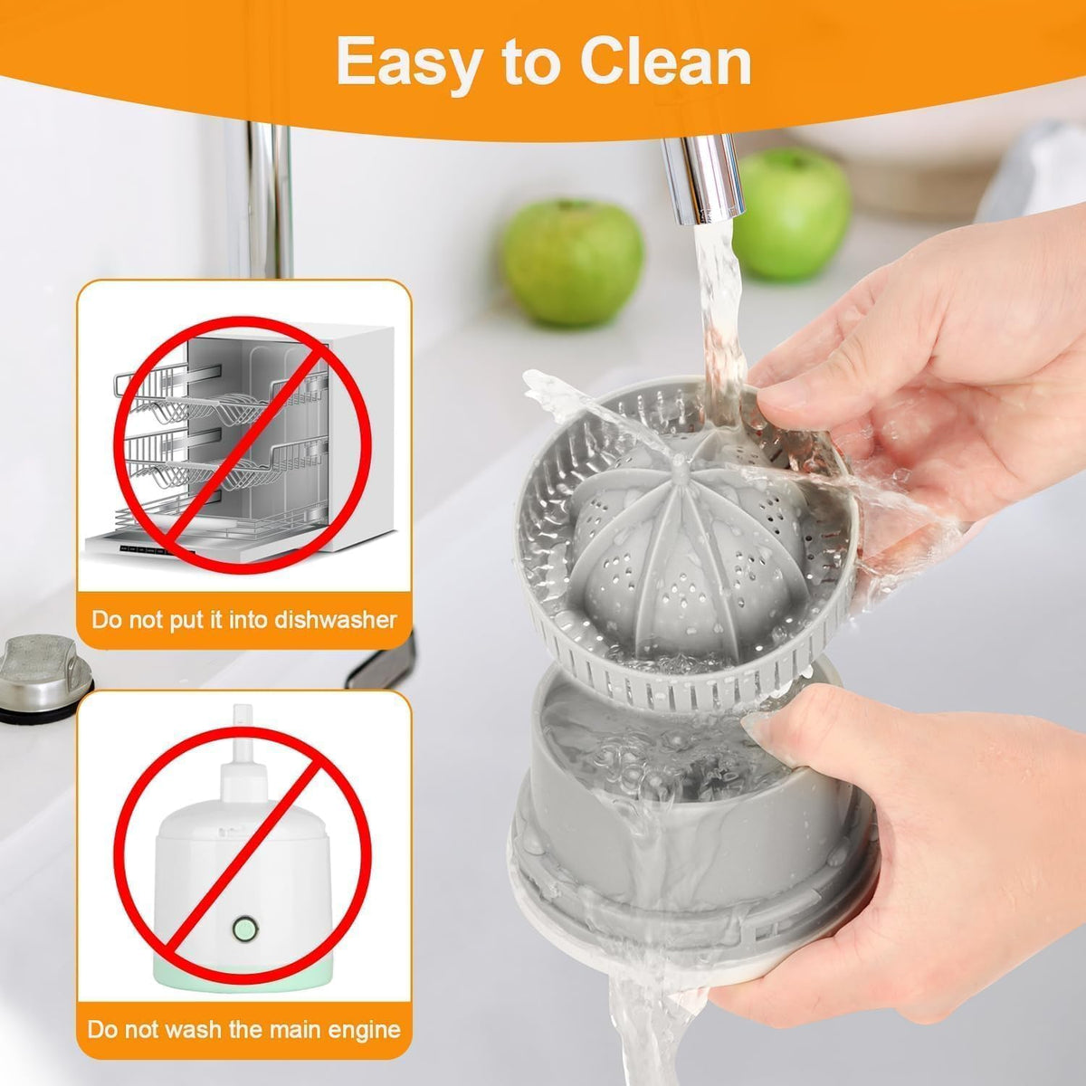 Drumstone Cordless Electric Citrus Juicer, USB Rechargeable Portable for Oranges, Lemons, Limes & Grapefruit, One-Touch Automatic Citrus Juicer for Home, Kitchen, Office & Travel