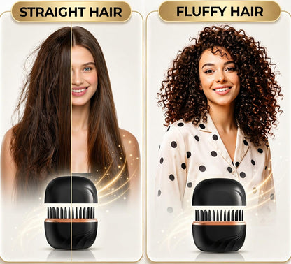Sanzara Portable Mini Wireless Hair Straightening Comb – Cordless Ceramic Fast-Heat Styling Brush for Women, Rechargeable & Travel-Friendly