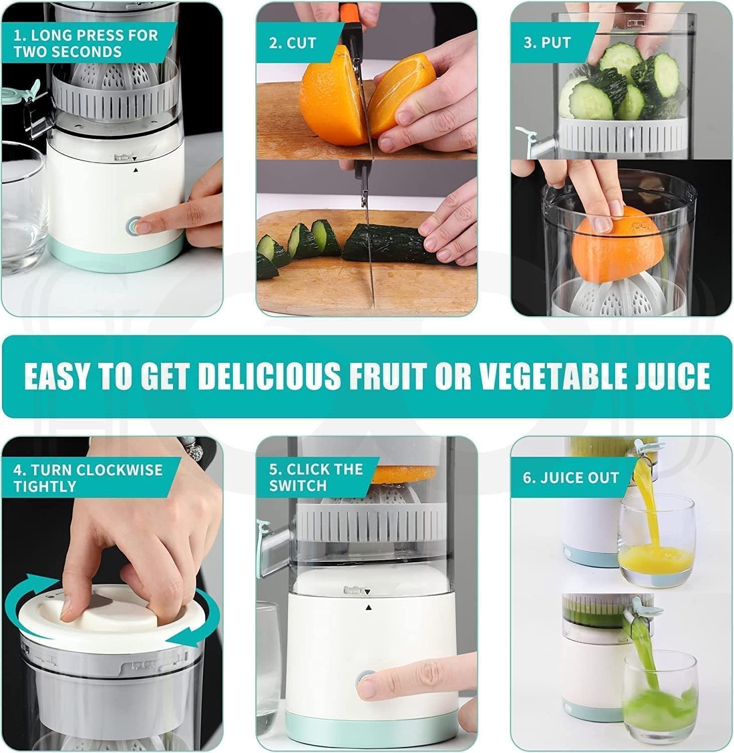 Drumstone Cordless Electric Citrus Juicer, USB Rechargeable Portable for Oranges, Lemons, Limes & Grapefruit, One-Touch Automatic Citrus Juicer for Home, Kitchen, Office & Travel