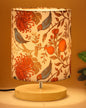 Small Pine Table Lamp-Wooden Bedside Lamp Simple Bedroom Light Linen Shade Mini Desk Lamp Nightstand Lamps