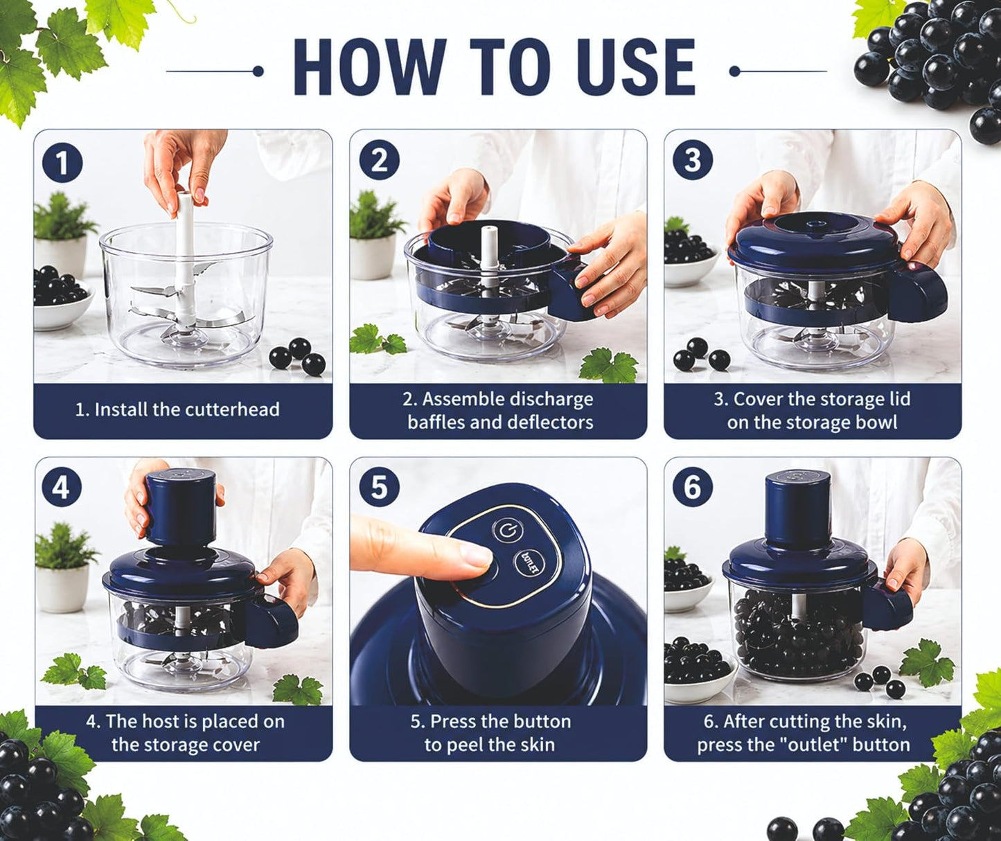 2026 Upgraded Rechargeable Electric Fruit & Vegetable Peeler with 5-Blade System | Automatic Garlic, Grapes & Cherry Tomato Peeler Machine | Fast Smart Kitchen Peeling Tool for Home & Restaurant Use