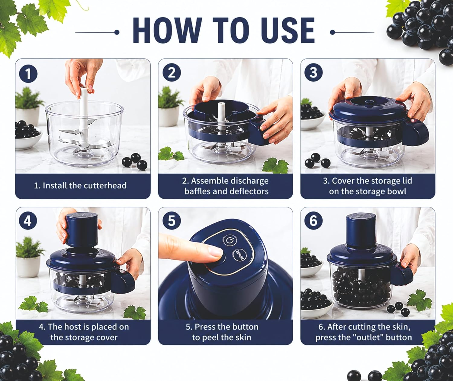 2026 Upgraded Rechargeable Electric Fruit & Vegetable Peeler with 5-Blade System | Automatic Garlic, Grapes & Cherry Tomato Peeler Machine | Fast Smart Kitchen Peeling Tool for Home & Restaurant Use